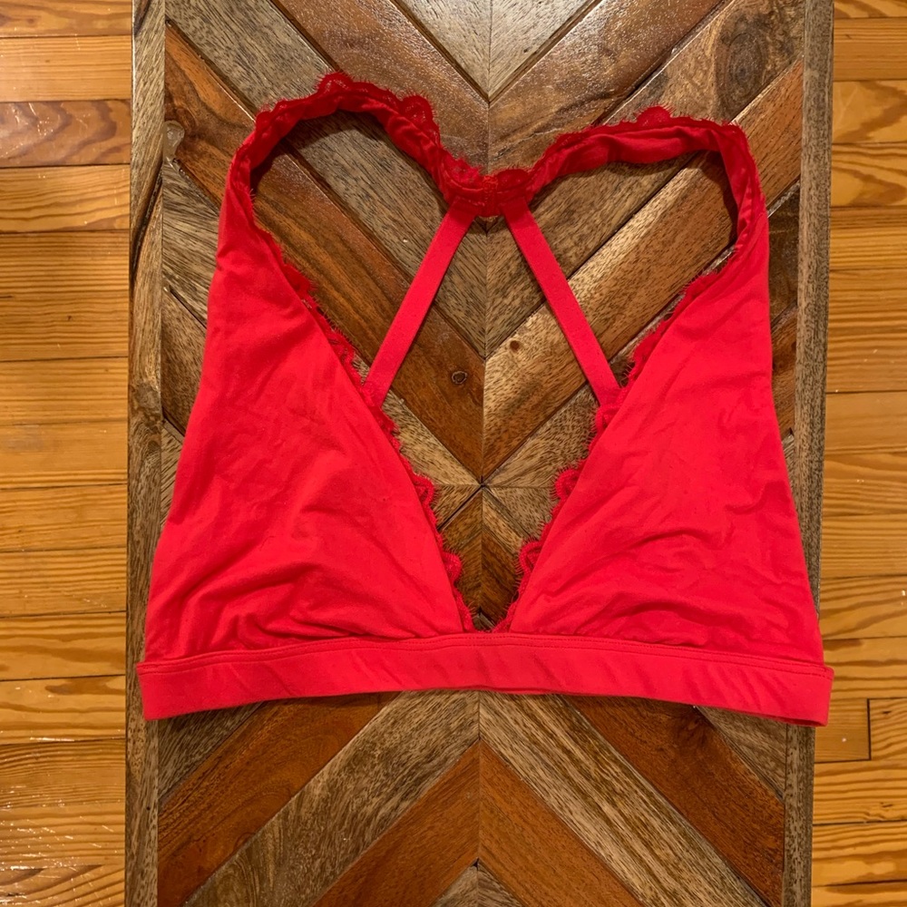 Pink Victoria’s Secret Bralette, Size: Medium, Color: Red.
